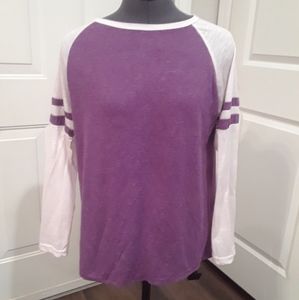 Purple Baseball Tee‎